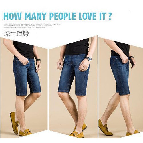 牛仔短褲夏季新款中褲五分褲男牛仔短褲純棉商務新品8902
