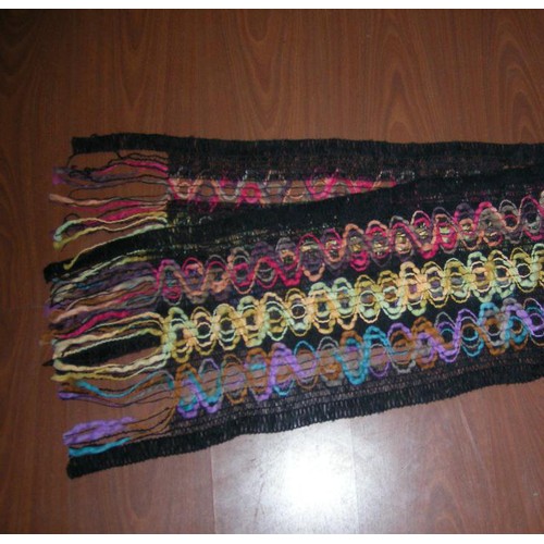 **新款秋冬彩花飾品藝術圍巾（圖）