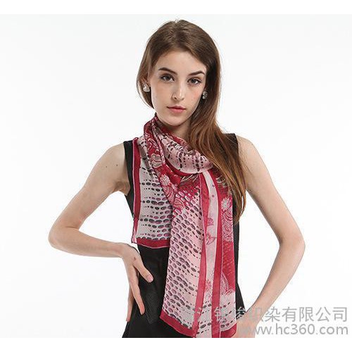 外貿原單 特制人字紋杭州桑蠶絲絲巾 春季款女圍巾