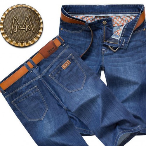 男式牛仔褲夏季新款中褲五分褲牛仔短褲純棉商務男裝新品6838