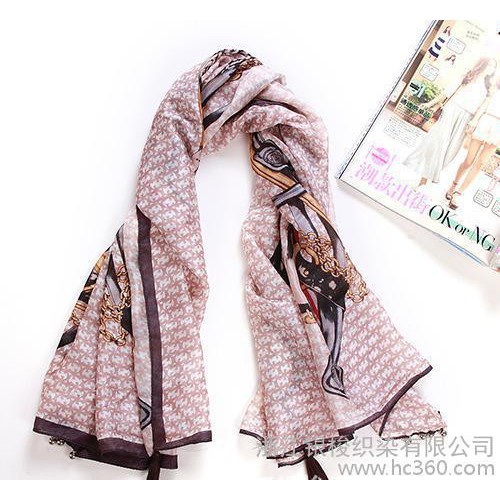 真絲印花 方巾 韓版風格圍巾 100%桑蠶絲 風