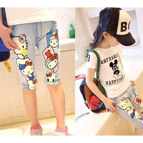 童裝一件代發(fā)女童2015夏款歐洲站潮牛仔褲小腳褲鉛筆牛仔褲中