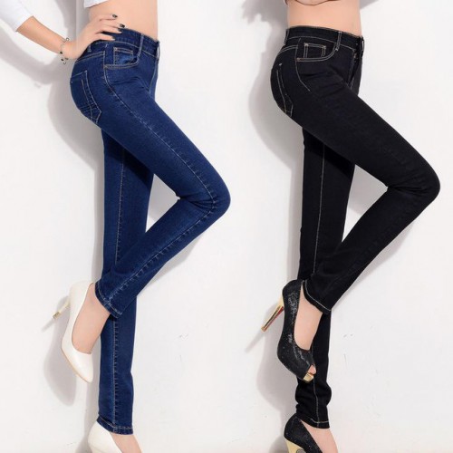 2016秋新款韓版牛仔褲糖果色外穿女牛仔褲小腳鉛筆褲一件代發688#