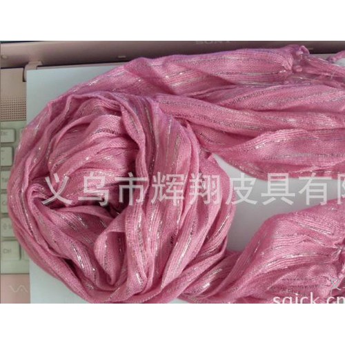 新款** 女款女式 粉色/天藍色 人造棉質圍巾，裝飾長方形圍巾