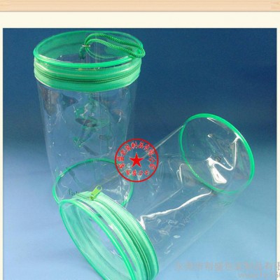 幫盛強力推薦 PVC圓筒拉鏈膠袋 透明襪子包裝袋 PVC打底褲包裝袋