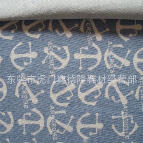 GB410新款支持網(wǎng)購混批印錨圓點(diǎn)彈力仿牛仔布