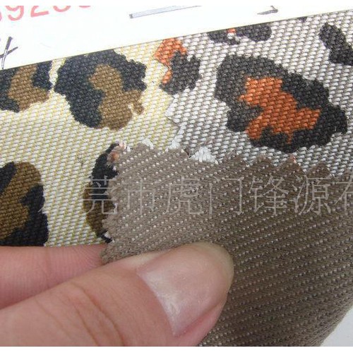 斜紋布，斜紋布印豹紋花，牛仔布A1058