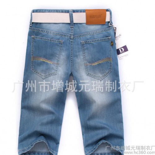 批發銷售2013新款男裝牛仔中褲短褲男裝時尚韓版休閑五分牛仔褲