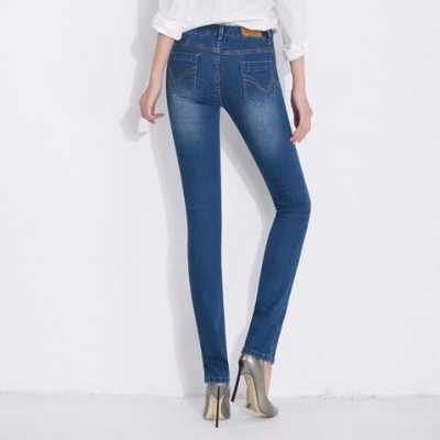 麥瑞淇女裝 新款牛仔褲 女 韓版時尚瘦身顯瘦小腳鉛筆褲女式牛仔 長褲6061