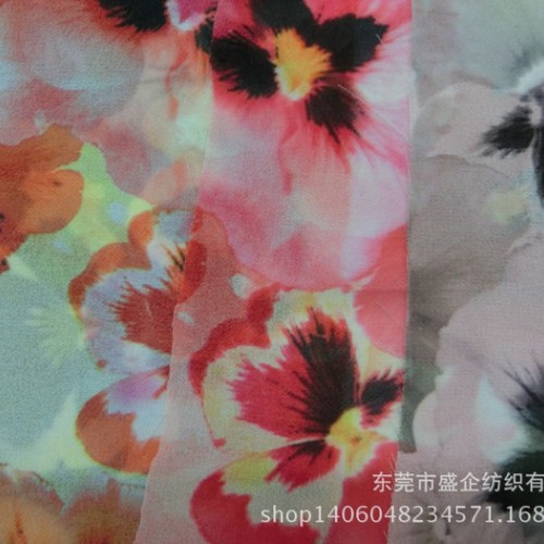 SQ054#直銷雪紡時尚女裝面料連衣裙布料印花襯衣面料圍巾面