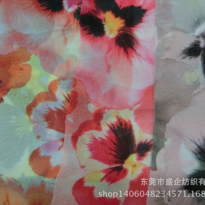 SQ054#直銷雪紡時(shí)尚女裝面料連衣裙布料印花襯衣面料圍巾面