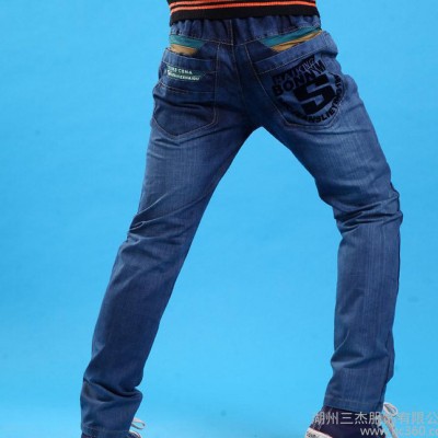 批發童裝童褲 兒童牛仔褲男童褲子韓版中大男孩休閑牛仔褲 現貨