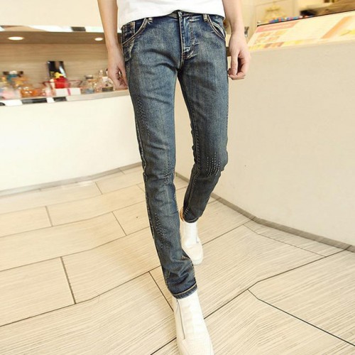 2014春裝新款韓版修身潮流爆款韓版時尚潮流牛仔褲男