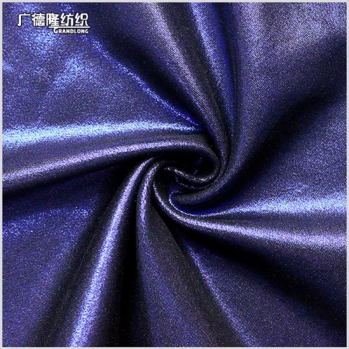 秋冬廣德隆紡織TJ738電光藍(lán)金屬色燙金磨毛面料半身裙打底褲外套箱包鞋