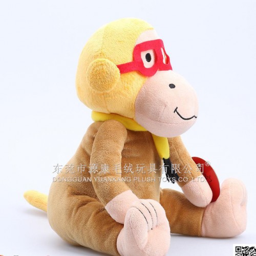 毛絨玩具**，卡通毛絨戴眼鏡**公仔 戴圍巾Q版毛絨**玩具