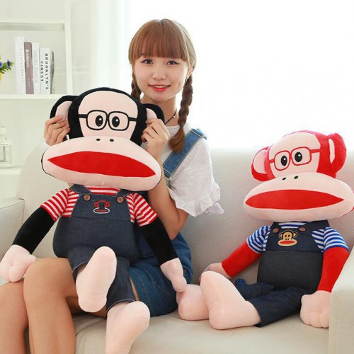 直銷毛絨玩具站版大嘴猴公仔眼鏡圍巾大嘴猴送女友生日禮物