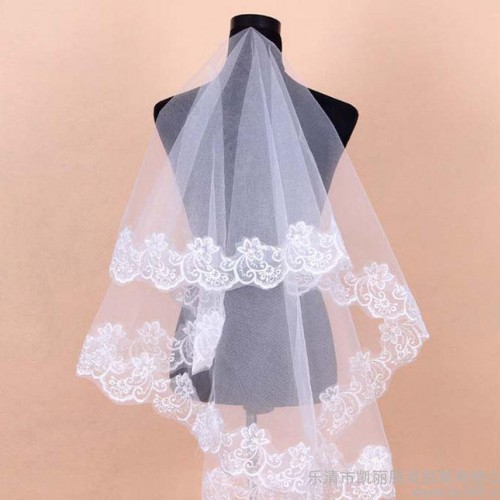 2014新款新娘婚紗頭紗頭飾 韓式新娘頭紗軟紗 婚紗配飾蕾絲