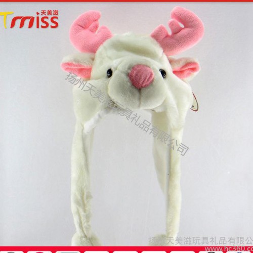 外貿出口定制 毛絨可愛動物頭飾 卡通帽子 搞怪帽幼兒園兒童表