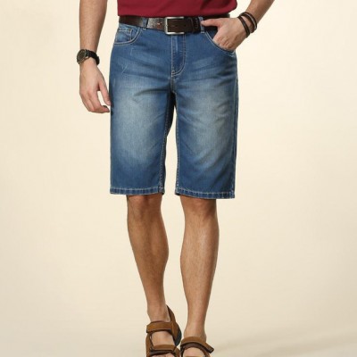 Amcamel**夏季薄款男士牛仔短褲男褲寬松五分褲中褲SZ