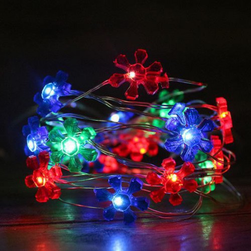 2016**LED七彩花環頭飾 LED軟線/銅線燈 圣誕節日裝飾產品直銷