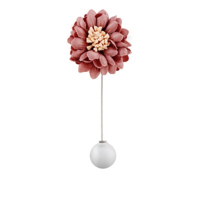 女士珍珠花朵墜子胸針服裝配飾胸針飾品 合金復古連衣裙胸針頭飾