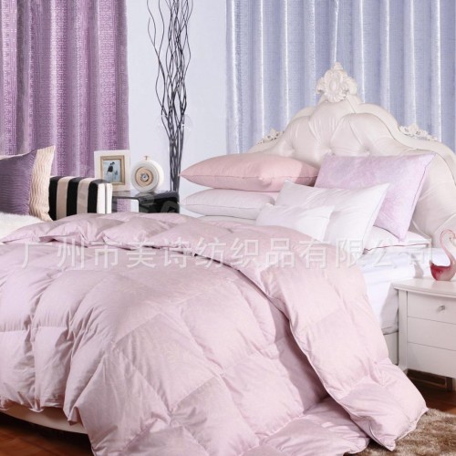 美詩(shī)羽絨被全棉立體貢緞白鵝絨被子加厚冬被芯婚慶直銷(xiāo)可定制