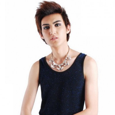 舞臺藍色亮絲韓版背心男士背心B-005-062夏季背心