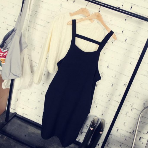 下擺吊帶裙,下擺開叉吊帶裙,韓國吊帶裙,開叉吊帶裙,韓國韓版東大b