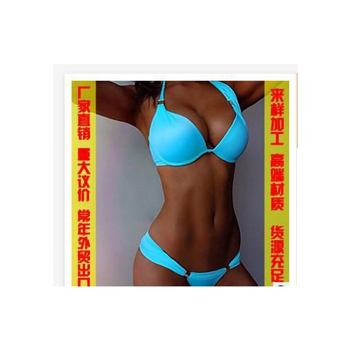 2017新款速賣通泳裝外貿 歐美爆款性感吊帶比基尼女士泳衣