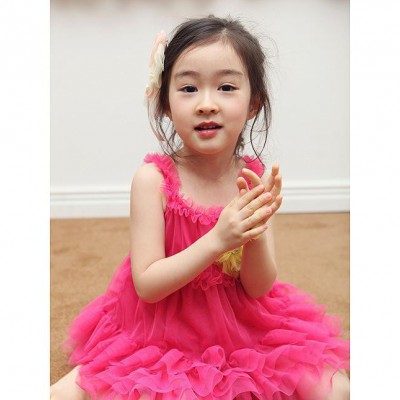 清倉天鵝裙 休閑吊帶紗裙 女童公主裙 2014夏款童連衣裙