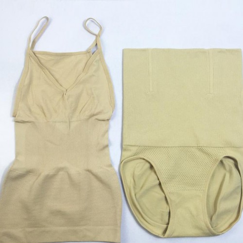 寶媽三角吊帶套裝日本記憶塑身衣背心瘦身美體收腹褲套裝網絡源頭