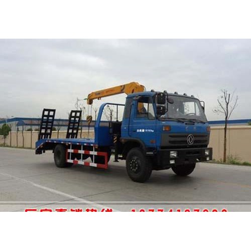 蕪湖東風153隨車吊帶平板價格8噸徐工隨車吊多少錢一輛