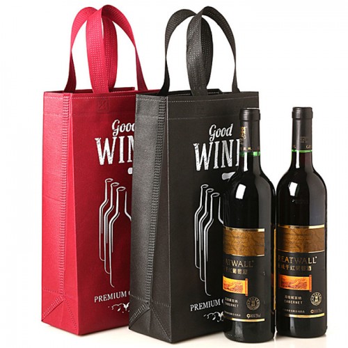 環(huán)雅無紡布紅酒袋定制logo 單支紅酒袋 雙支白酒禮品袋批發(fā)