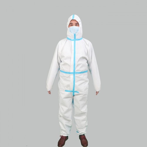成人一次性防護(hù)服連體帶帽透氣膜一次性隔離衣/防護(hù)服PP+PE無紡布