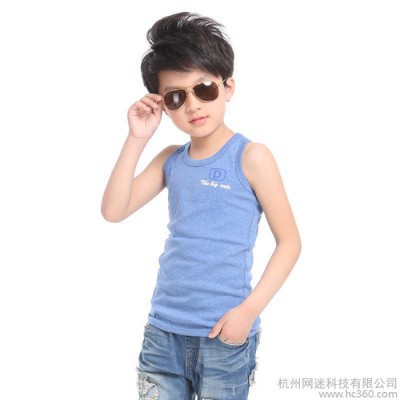 供應新品精美時尚潮流休閑兒童背心 廠家批發男女背心純棉代發