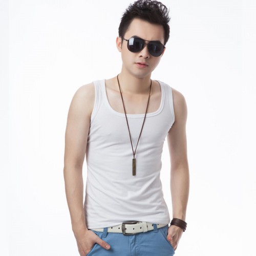 背心男士 夏季潮 純棉修身款 韓版緊身型 純色 打底 男裝時尚背心