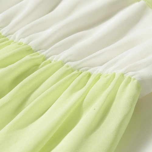 清倉 2013夏裝新品甜美清新拼接撞色背心裙無袖雪紡連衣裙