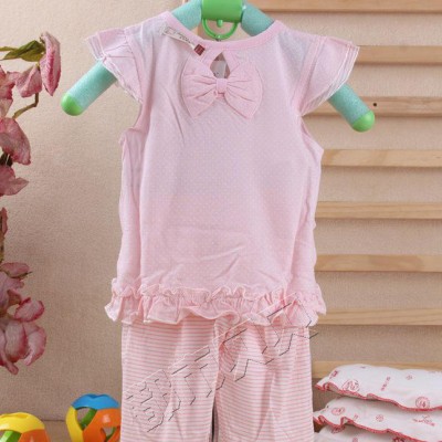 特價(jià) 專(zhuān)柜 竹纖維女童套裝 背心短褲套裝 2015夏裝