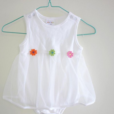 寶寶夏季連體衣 嬰幼兒連身衣 嬰幼兒可愛網紗背心爬服 三角哈