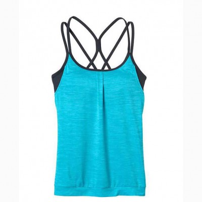 假兩件套背心瑜伽服速干衣女士運動健身服定制夏季瑜伽服女2件套