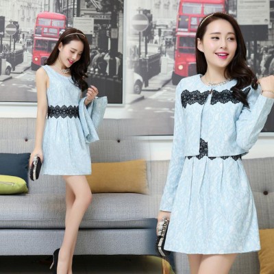 韓版女裝,秋冬款韓版女裝,秋冬款女裝,打底背心裙,長袖兩件套裝,2