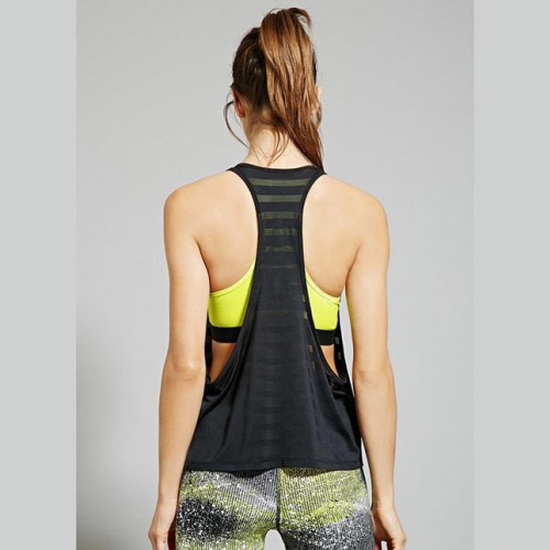 假兩件套瑜伽服速干跑步運動背心帶胸墊健身衣服江浙滬瑜伽服加工