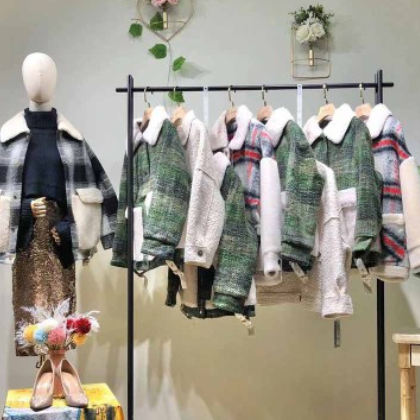 20冬季雙面顆粒絨大衣女中長款外套品牌折扣女裝尾貨清倉庫存處理