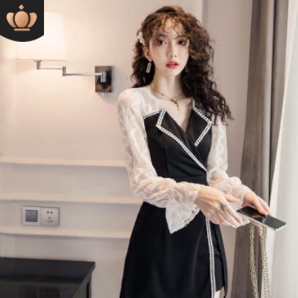 2020秋冬新款洋氣時(shí)髦套裝輕熟風(fēng)韓版氣質(zhì)西裝連衣裙+短褲兩件套