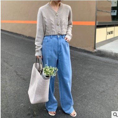 趨夢(mèng)DT EDTIION高腰牛仔褲女寬松直筒老爹褲女裝百搭經(jīng)典褲子女春