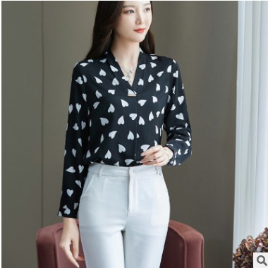 2056加肥加大碼女裝春裝潮流襯衫新款胖mm遮肚顯瘦洋氣雪紡上衣