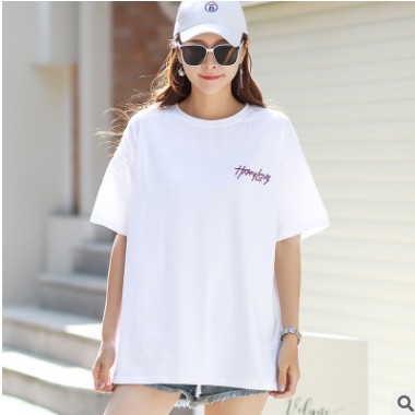 2020新款上衣網(wǎng)紅港風中長款t恤潮流女裝夜市地攤貨高利潤純棉T恤