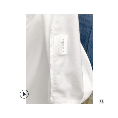 FINOA費挪字母印花短袖T恤女2021夏韓版寬松小熊簡約休閑上衣8339