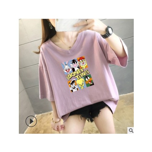 300斤胖妹妹大碼寬松純棉短袖t恤女2021夏裝新款加肥210斤上衣潮