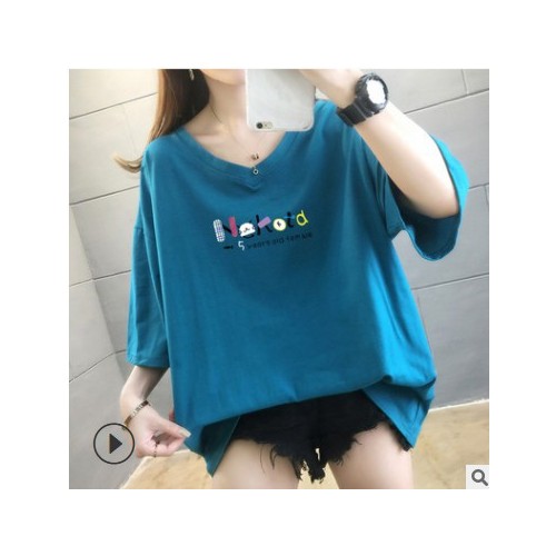 300斤胖妹妹特大碼純棉短袖t恤女2021夏季韓版220斤加大加肥上衣